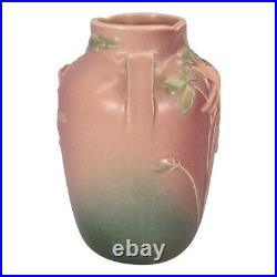 Roseville Columbine 1941 Vintage Art Deco Pottery Pink Ceramic Vase 14-6