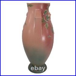 Roseville Columbine 1941 Vintage Art Deco Pottery Pink Ceramic Vase 27-16