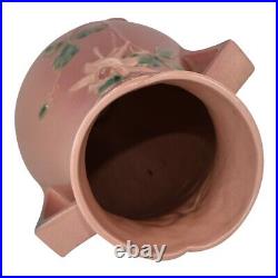 Roseville Columbine 1941 Vintage Art Deco Pottery Pink Ceramic Vase 27-16