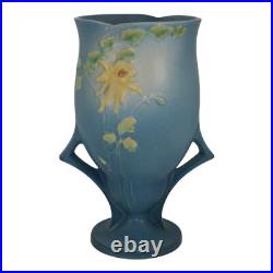 Roseville Columbine Blue 1941 Mid Century Modern Art Pottery Ceramic Vase 22-9