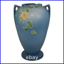 Roseville Columbine Blue 1941 Mid Century Modern Art Pottery Ceramic Vase 23-10