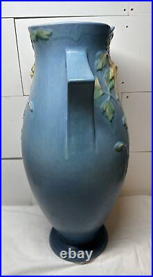 Roseville Columbine Blue 1941 Vintage Art Deco Pottery Ceramic Floor Vase 27-16
