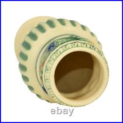 Roseville Corinthian 1923 Vintage Art Pottery Green And Ivory Ceramic Vase 215-7