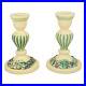 Roseville Corinthian 1923 Vintage Art Pottery Ivory Green Ceramic Candle Holders