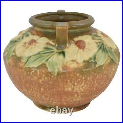 Roseville Dahlrose 1928 Vintage Art Deco Pottery Brown Ceramic Vase 364-6