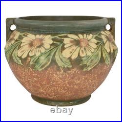 Roseville Dahlrose 1928 Vintage Art Pottery Ceramic Jardiniere Planter 614-8