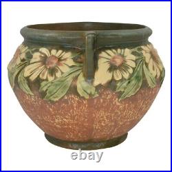 Roseville Dahlrose 1928 Vintage Art Pottery Ceramic Jardiniere Planter 614-8