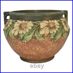 Roseville Dahlrose 1928 Vintage Art Pottery Ceramic Jardiniere Planter 614-8
