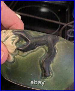 Roseville Dogwood Green 1920 Vintage Art Pottery Ceramic Bowl Rare Collectible