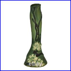 Roseville Dogwood Smooth Green 1920 Vintage Art Pottery Ceramic Bud Vase