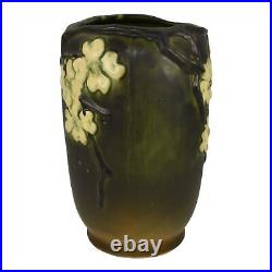 Roseville Dogwood Smooth Green 1920 Vintage Art Pottery Ceramic Vase 138-10