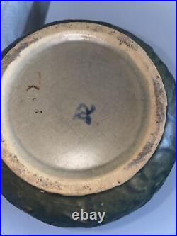 Roseville Dogwood Textured 1926 Vintage Art Pottery Green Ceramic Vase 301 Fab