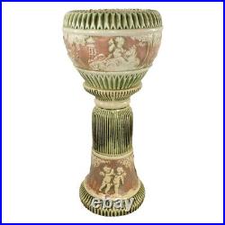 Roseville Donatello 1916 Antique Art Pottery Ceramic Jardiniere Pedestal 575-8