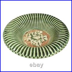 Roseville Donatello 1916 Antique Art Pottery Ceramic Rolled Edge Plate Bowl 61-6