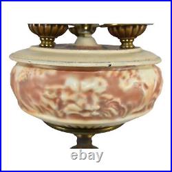 Roseville Donatello 1916 Vintage Art Pottery Brown Triple Ceramic Lamp