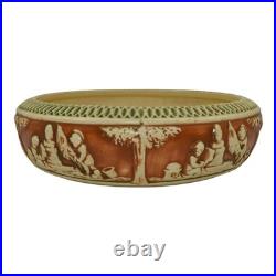 Roseville Donatello 1916 Vintage Art Pottery Ceramic Console Bowl 55-10