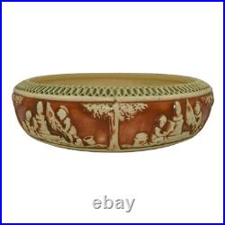 Roseville Donatello 1916 Vintage Art Pottery Ceramic Console Bowl 55-10 Roseville Donatello 1916 Vintage Art Pottery Ceramic Console Bowl 55-10