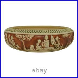 Roseville Donatello 1916 Vintage Art Pottery Ceramic Console Bowl 55-10 Roseville Donatello 1916 Vintage Art Pottery Ceramic Console Bowl 55-10
