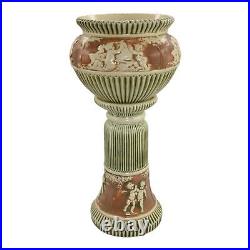 Roseville Donatello 1916 Vintage Art Pottery Ceramic Jardiniere Pedestal 579-8