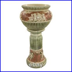 Roseville Donatello 1916 Vintage Art Pottery Ceramic Jardiniere Pedestal 579-8