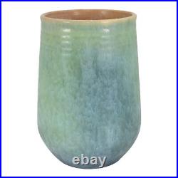 Roseville Earlam Blue Green 1930 Vintage Art Pottery Ceramic Vase 520-8