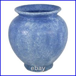 Roseville Early Carnelian 1916 Vintage Art Pottery Mottled Blue Ceramic Vase