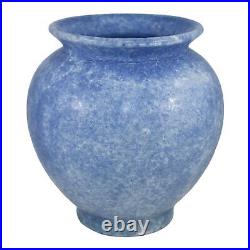 Roseville Early Carnelian 1916 Vintage Art Pottery Mottled Blue Ceramic Vase