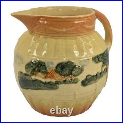 Roseville Early Ware 1910-16 Vintage Art Pottery Ceramic Landscape Pitcher