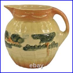 Roseville Early Ware 1910-16 Vintage Art Pottery Ceramic Landscape Pitcher