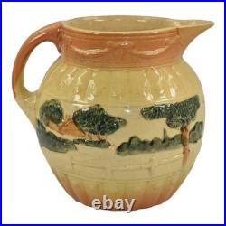 Roseville Early Ware 1910-16 Vintage Art Pottery Ceramic Landscape Pitcher Roseville Early Ware 1910-16 Vintage Art Pottery Ceramic Landscape Pitcher