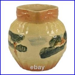 Roseville Early Ware 1910-16 Vintage Art Pottery Ceramic Landscape Pitcher