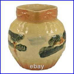 Roseville Early Ware 1910-16 Vintage Art Pottery Ceramic Landscape Pitcher
