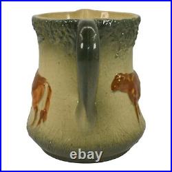 Roseville Early Ware Brown Cow 1910-16 Vintage Art Pottery Small Ceramic Pitcher