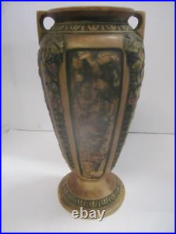 Roseville Florentine 1924 Art Pottery Ceramic Vase 10.5 R-1