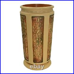 Roseville Florentine II Brown 1933 Art Pottery Ceramic Umbrella Stand 298-18