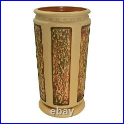 Roseville Florentine II Brown 1933 Art Pottery Ceramic Umbrella Stand 298-18
