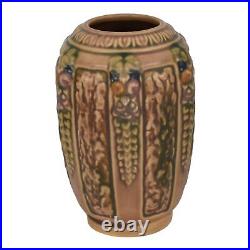 Roseville Florentine I Brown 1924 Arts And Crafts Pottery Ceramic Vase 229-6