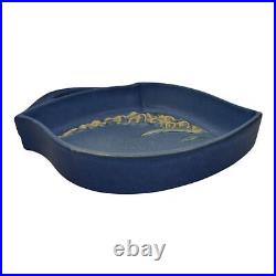 Roseville Foxglove Blue 1942 Mid Century Modern Art Pottery Ceramic Tray 419-8