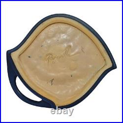 Roseville Foxglove Blue 1942 Mid Century Modern Art Pottery Ceramic Tray 419-8