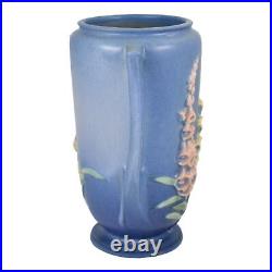 Roseville Foxglove Blue 1942 Mid Century Modern Art Pottery Ceramic Vase 45-7
