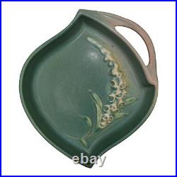 Roseville Foxglove Green 1942 Mid Century Modern Art Pottery Ceramic Tray 419-8