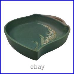 Roseville Foxglove Green 1942 Mid Century Modern Art Pottery Ceramic Tray 419-8