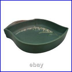 Roseville Foxglove Green 1942 Mid Century Modern Art Pottery Ceramic Tray 419-8