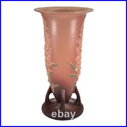 Roseville Foxglove Pink 1942 Vintage Art Deco Pottery Ceramic Flower Vase 53-14