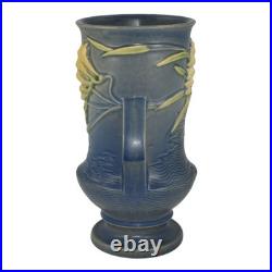 Roseville Freesia Blue 1945 Mid Century Modern Art Pottery Ceramic Vase 123-9
