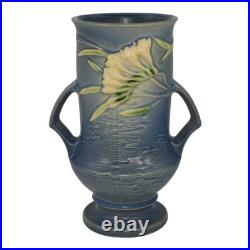 Roseville Freesia Blue 1945 Mid Century Modern Art Pottery Ceramic Vase 123-9