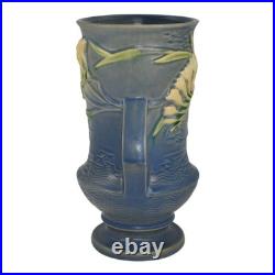 Roseville Freesia Blue 1945 Mid Century Modern Art Pottery Ceramic Vase 123-9