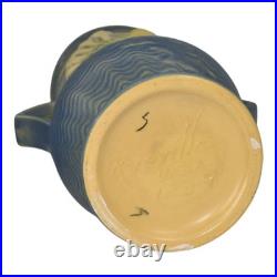 Roseville Freesia Blue 1945 Mid Century Modern Art Pottery Ceramic Vase 123-9