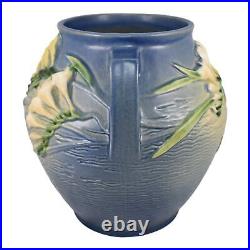 Roseville Freesia Blue 1945 Vintage Art Pottery Ceramic Cookie Jar 4-8
