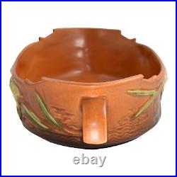 Roseville Freesia Brown 1945 Mid Century Modern Art Pottery Ceramic Bowl 468-12
